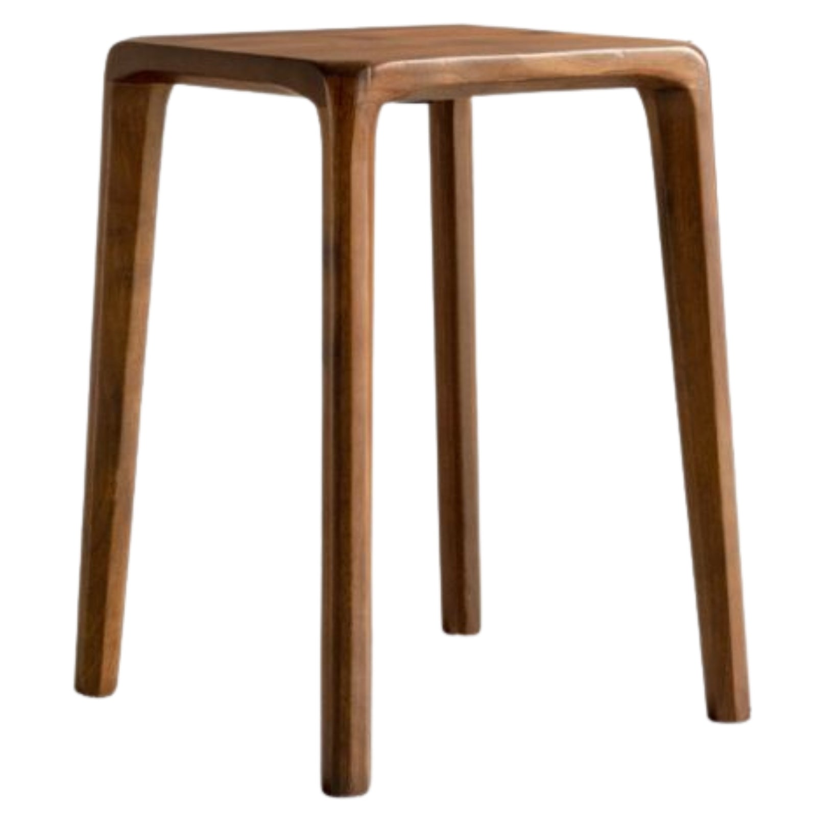 Black Walnut, Ash Solid Wood Square Stackable Stool