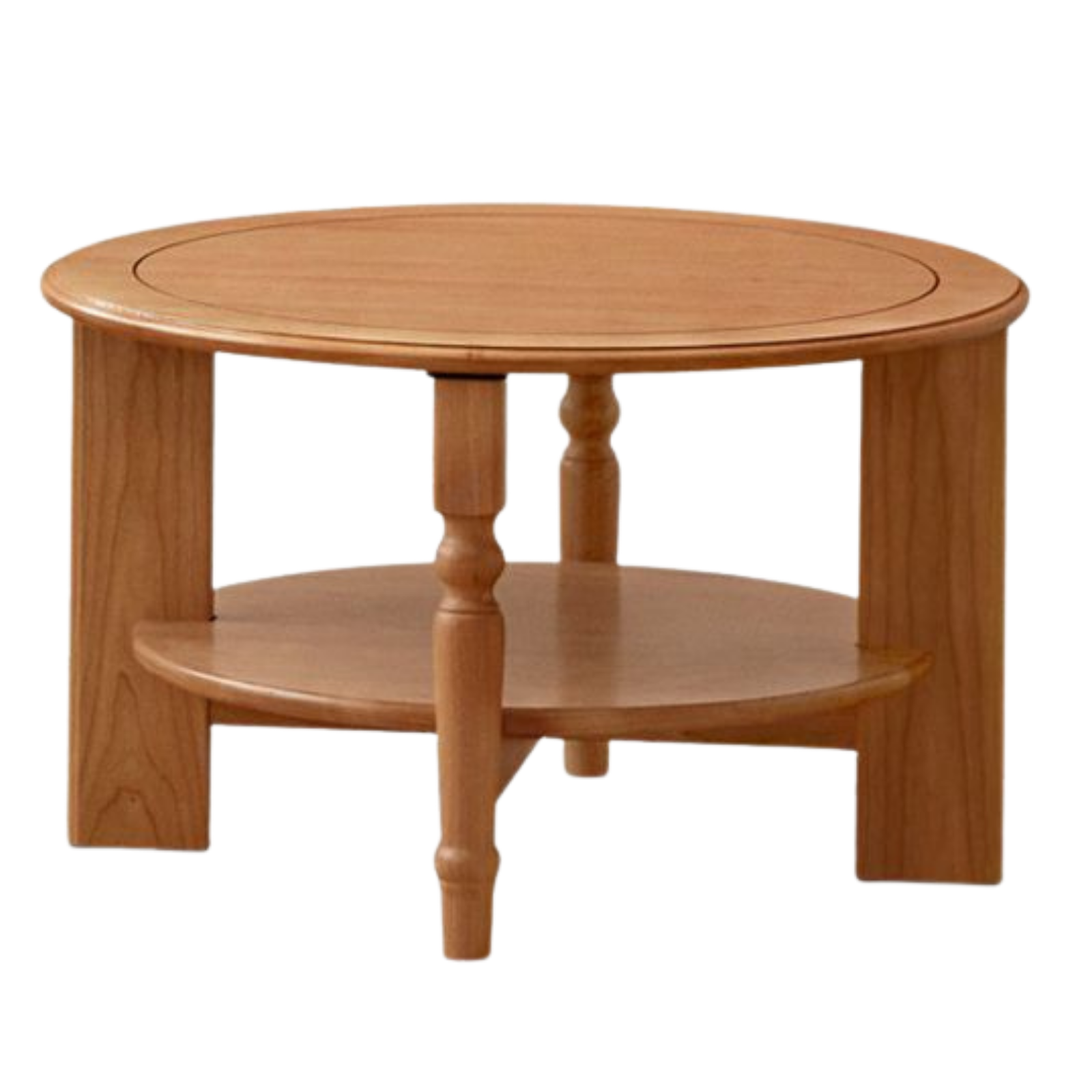 Cherry Solid Wood Coffee Table with French Retro Design