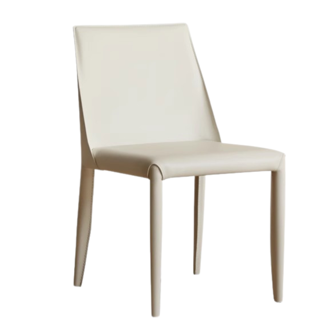 Set 4 pcs Saddle Leather Dining Chair