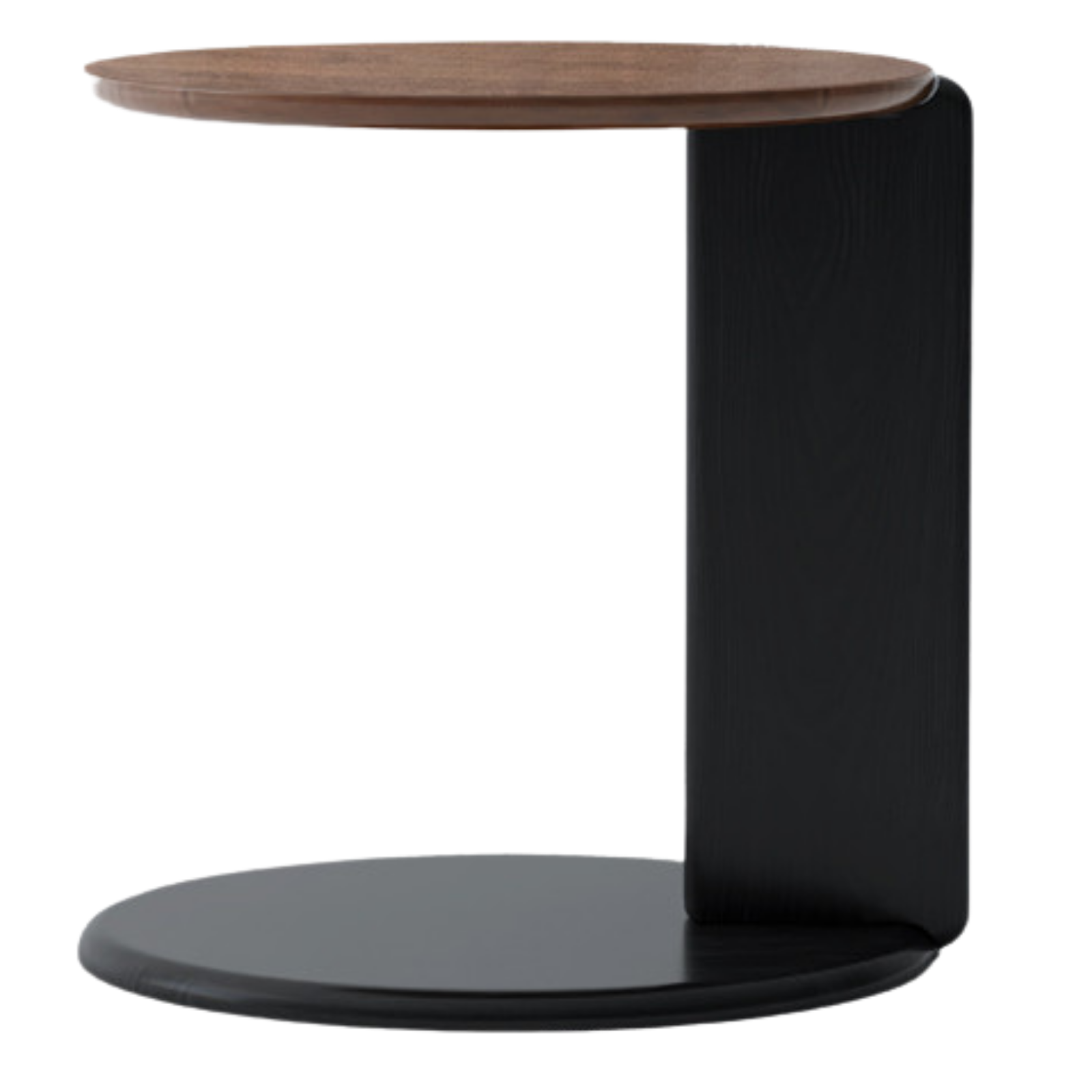 Black Walnut, Sandalwood Solid Wood Round Coffee Table Italian Light Luxury.