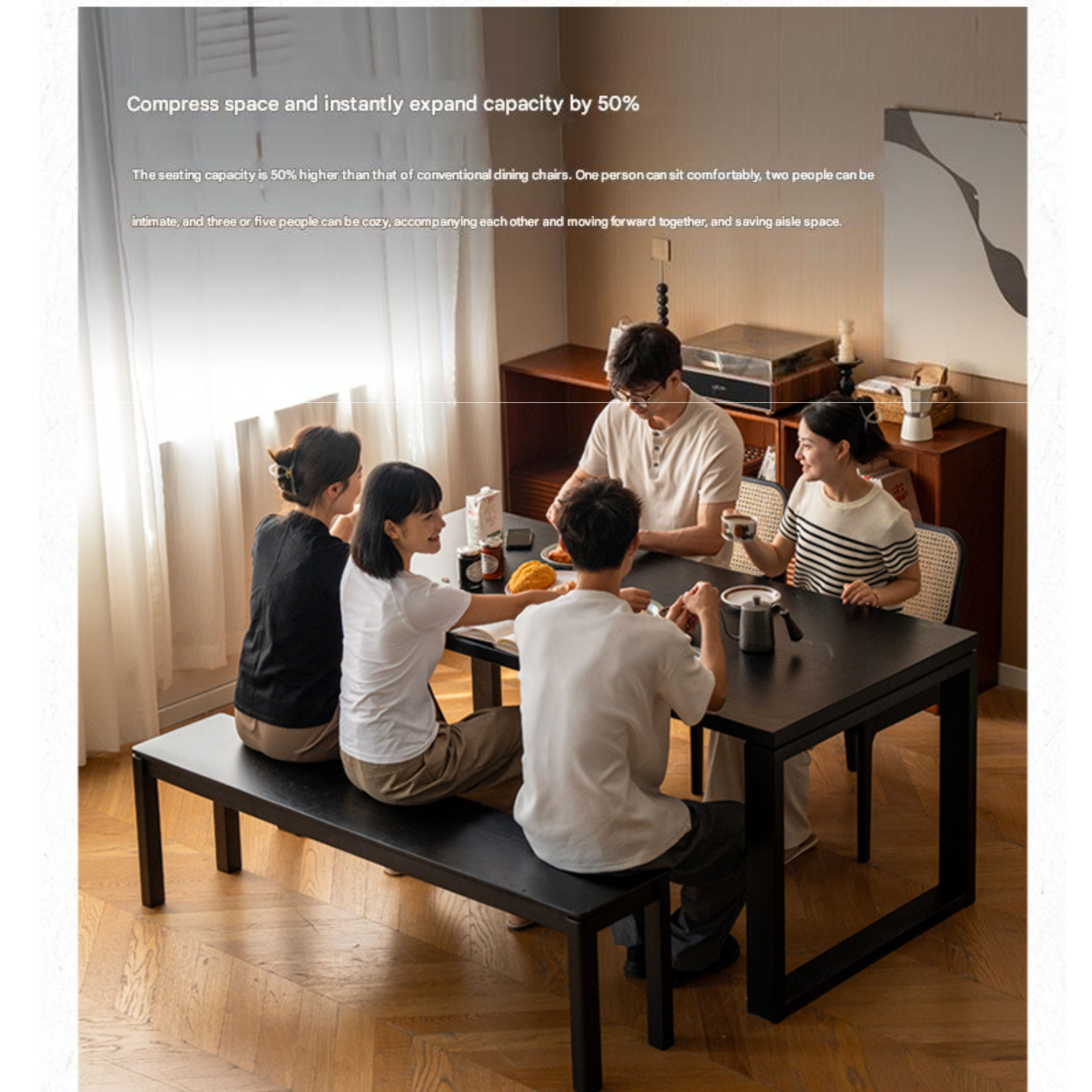 Oak Solid Wood American Modern Bench