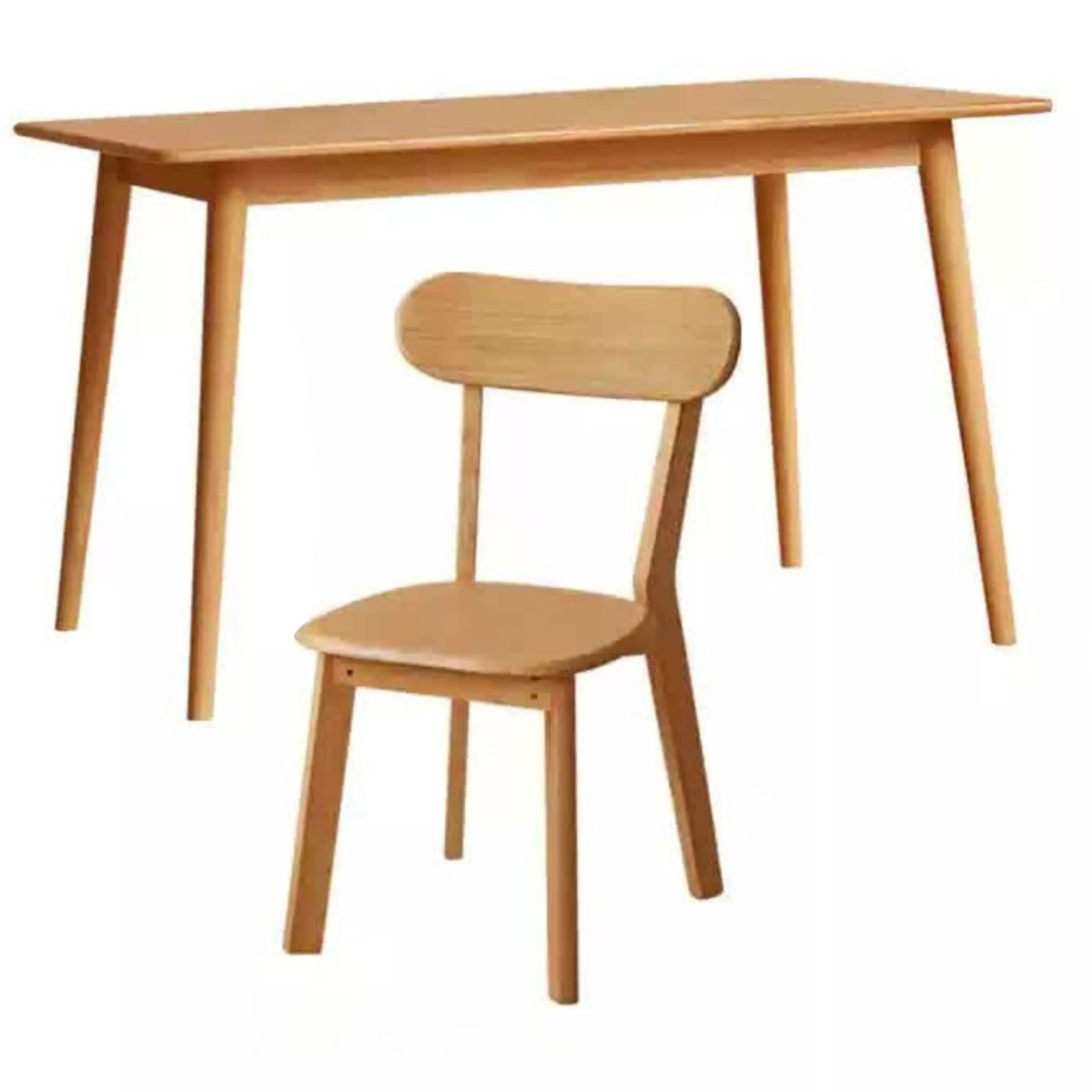 Solid Rubberwood Modern Dining Table.