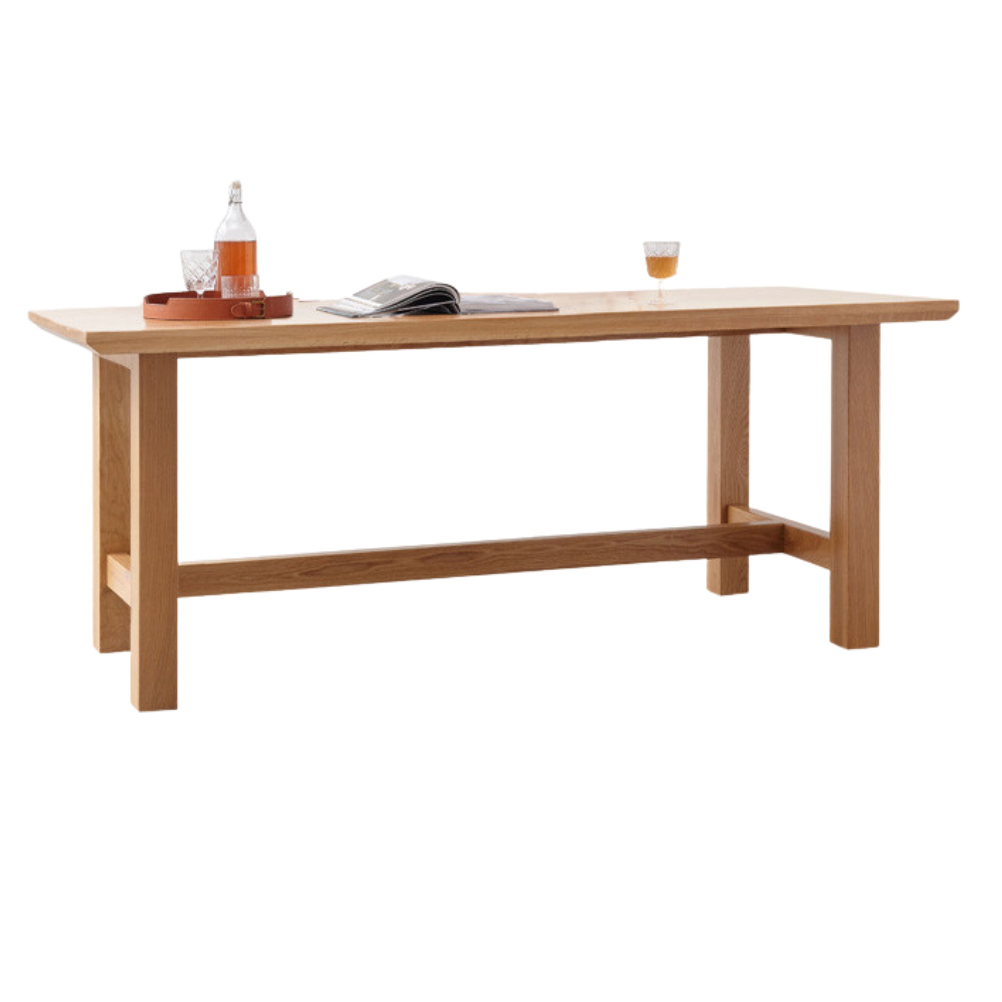 Oak, Ash, Poplar, Cherry Solid Wood Rustic Style Dining Table