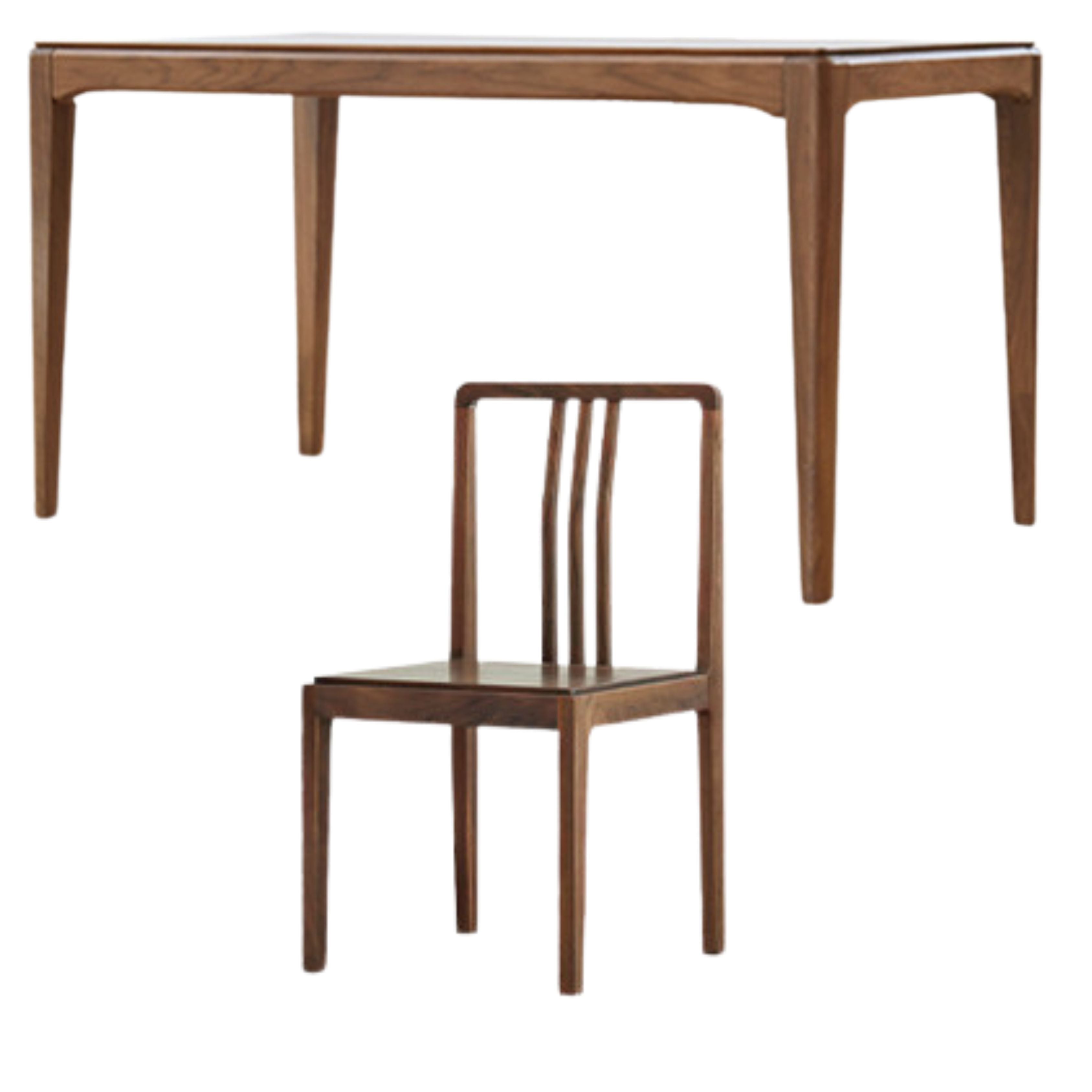 Black Walnut, Ash Solid Wood Modern Light Luxury Nordic Dining Table