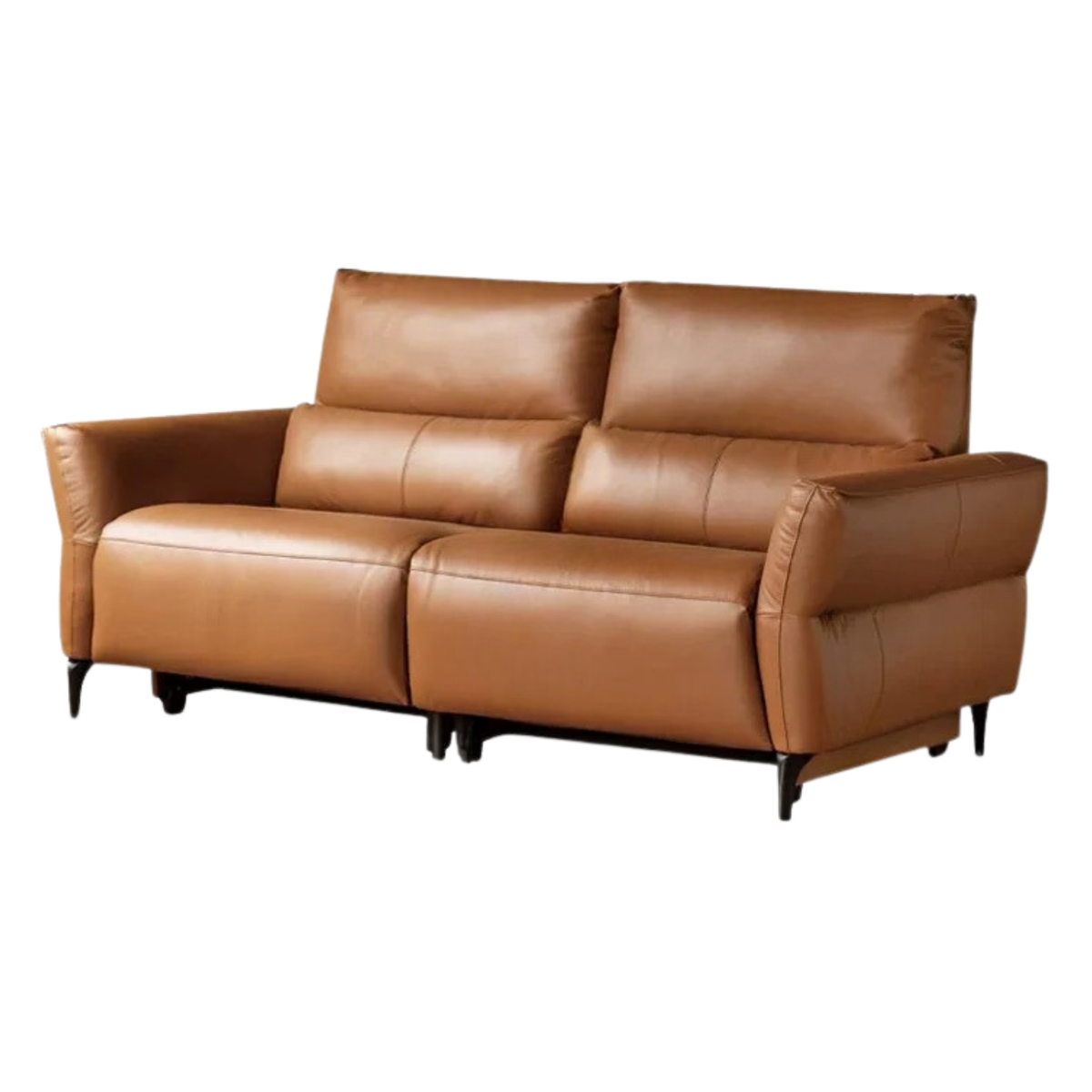 Genuine Leather Power Reclining Sofa with High Back, Single or Dual Power Recliners & USB Charging