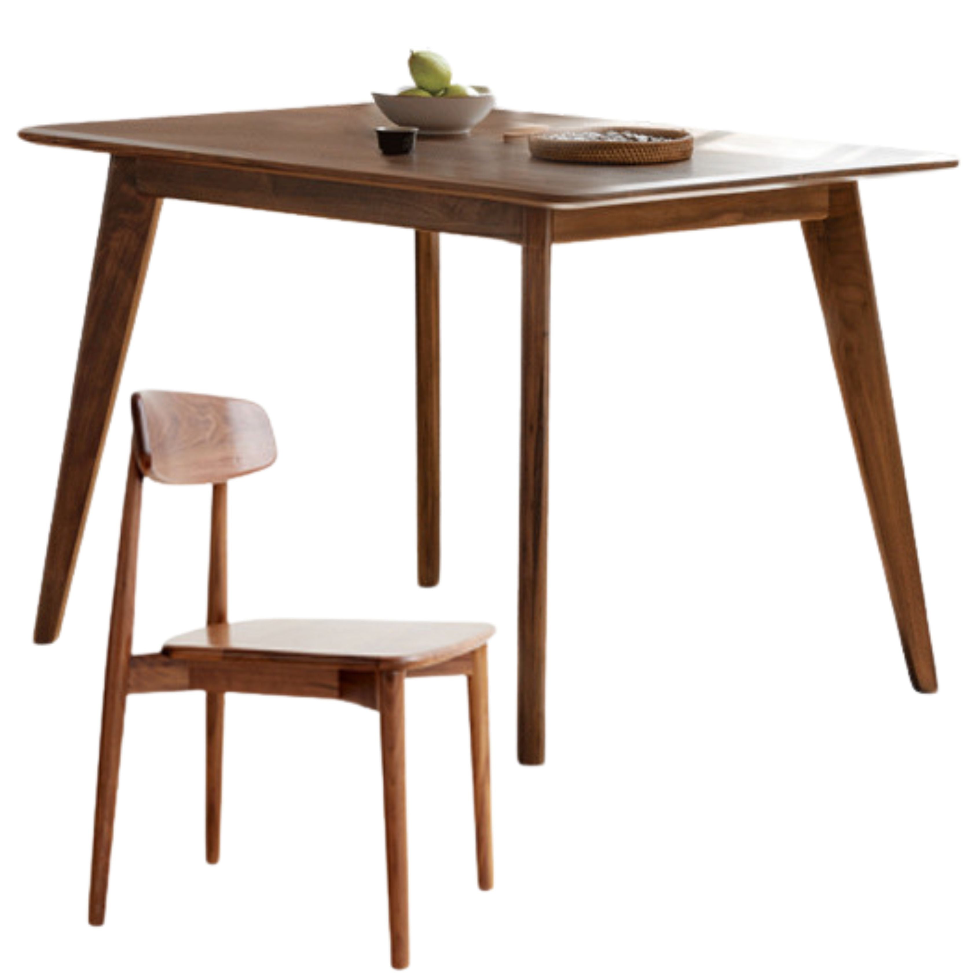 Sandalwood, Black Walnut Solid Wood North American Dining Table
