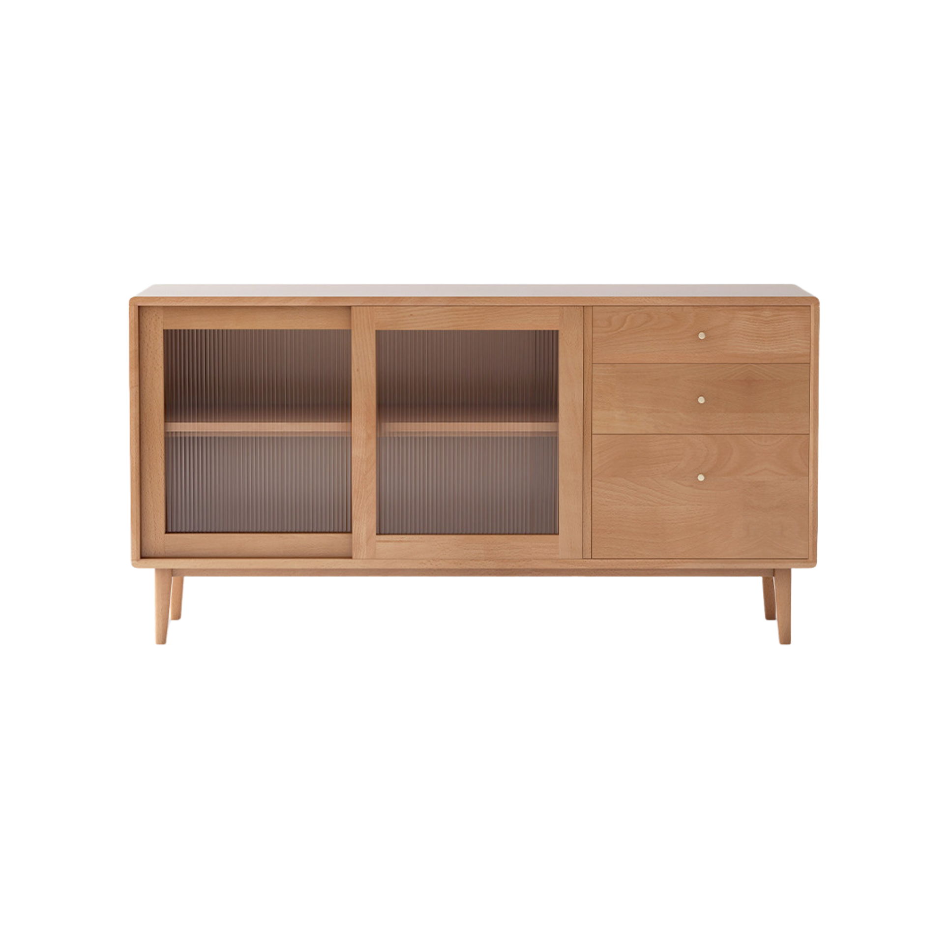 Solid Rubberwood, Oak Solid Wood, Beech Solid Wood Buffet Cabinet, Sideboard
