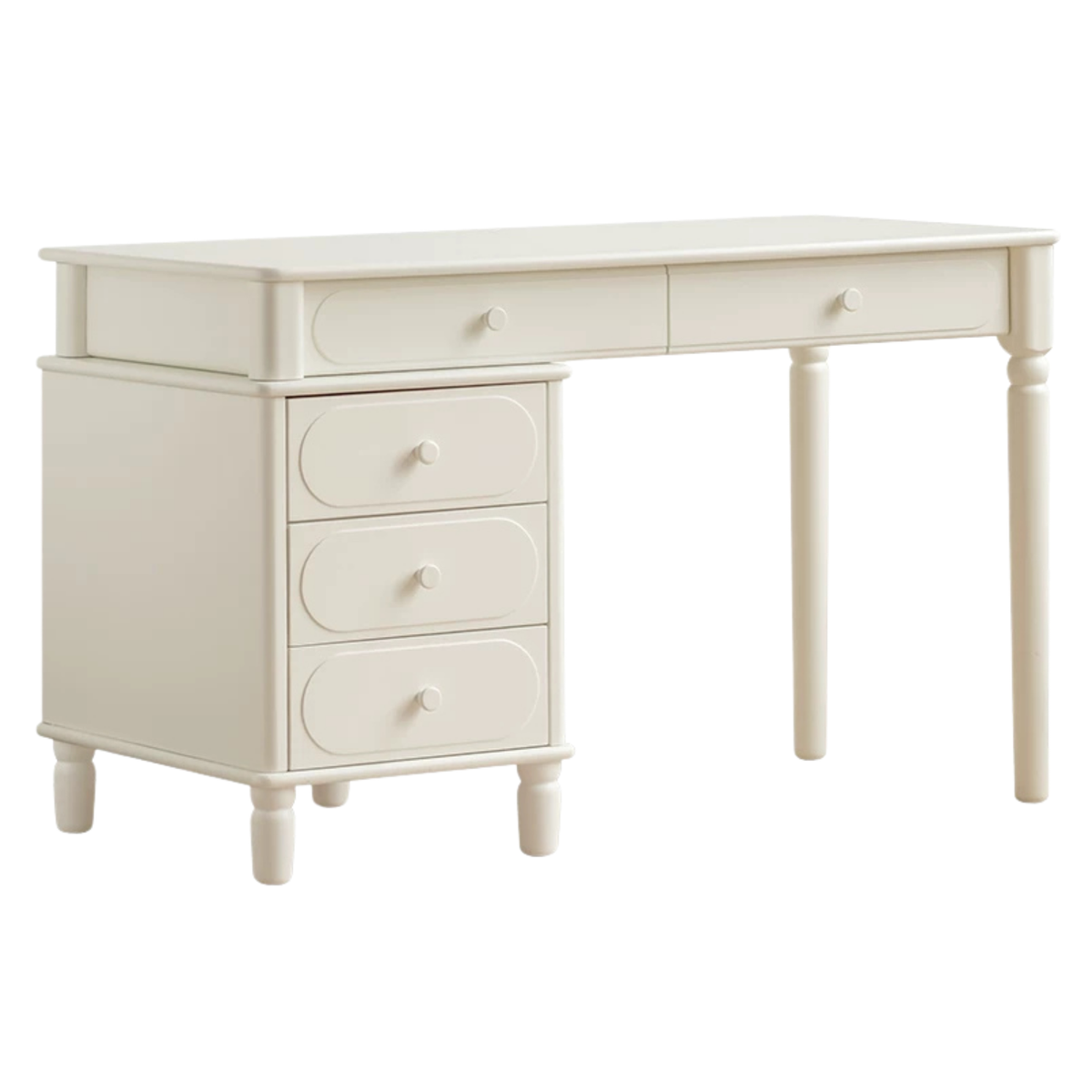 Solid Rubberwood Cream Style Kids Desk