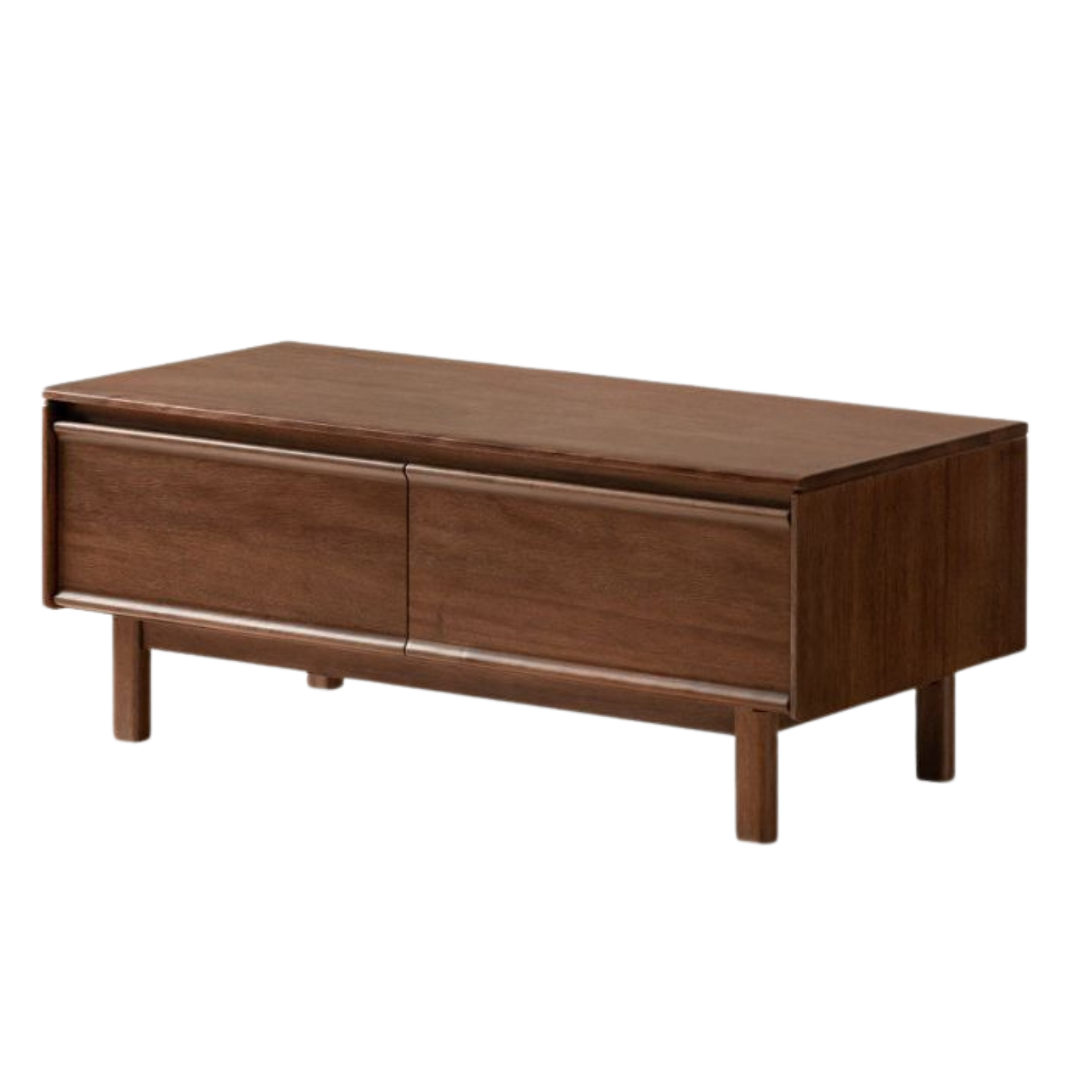 Solid Longan Hardwood Rectangular Coffee Table with Storage