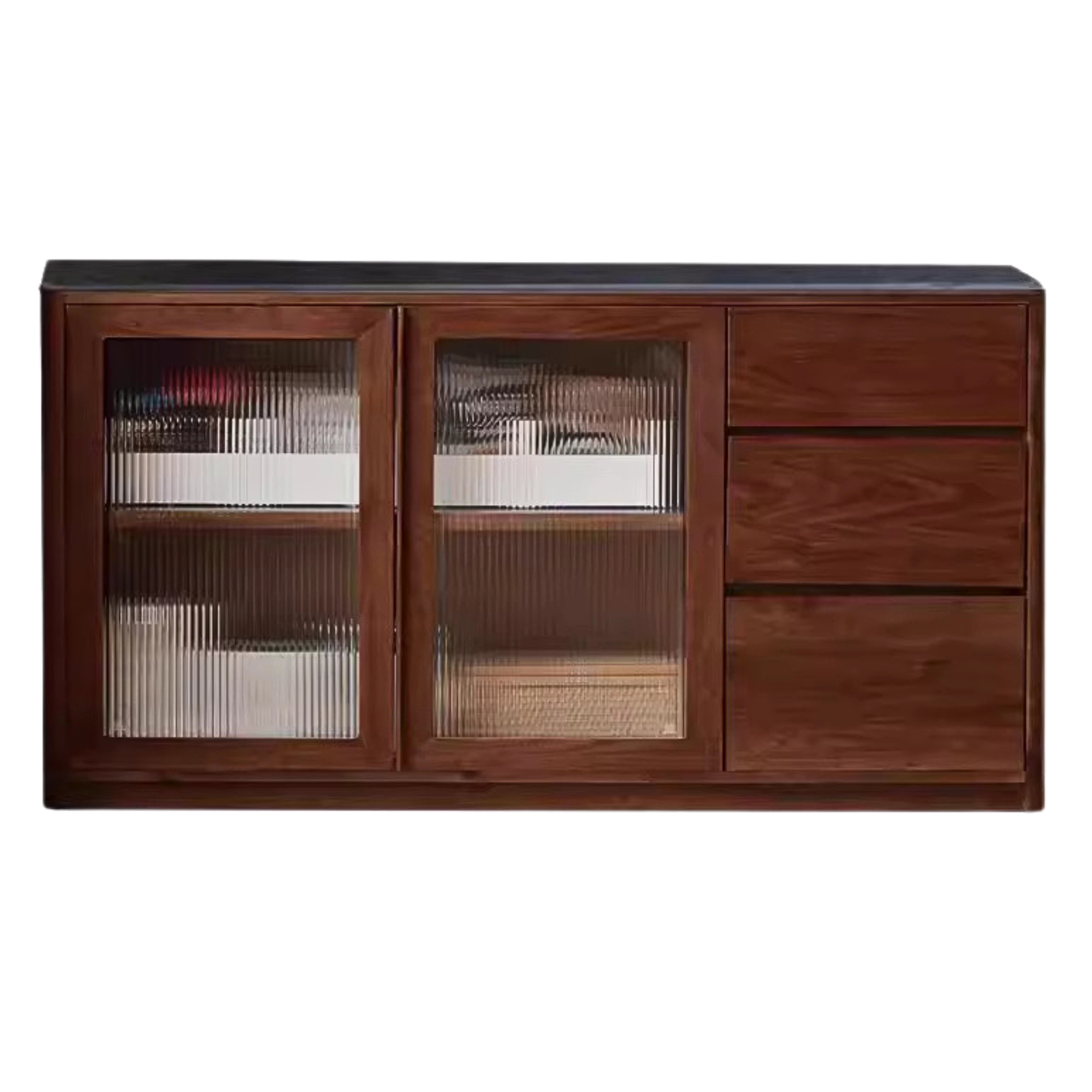 Black Walnut, Ash, Sandalwood Solid Wood Sideboard Hole Storage