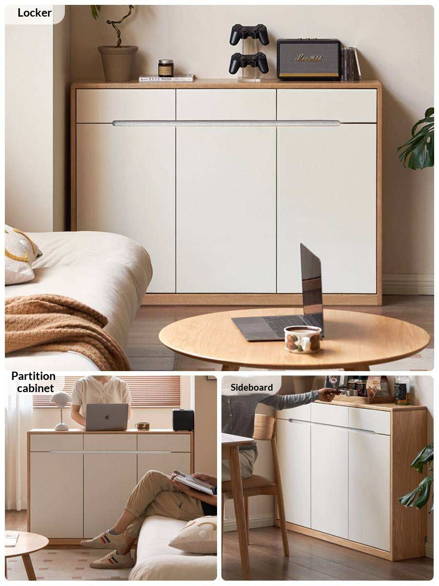 Oak Solid Wood Ultra-thin Sideboard