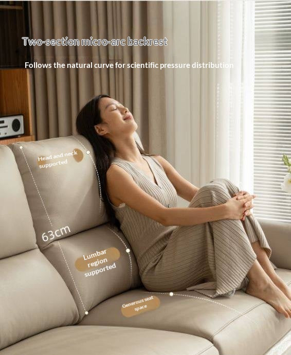 Genuine Leather Power Reclining Sofa with Wall-Hugger Track Arms