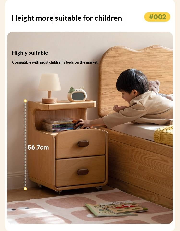 Beech Solid Wood Children's Nightstand Modern Minimalist