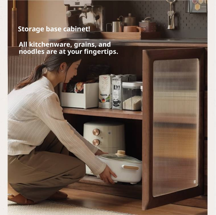 Sandalwood, Ash, White Ash Solid Wood Rock Board Modern Sideboard