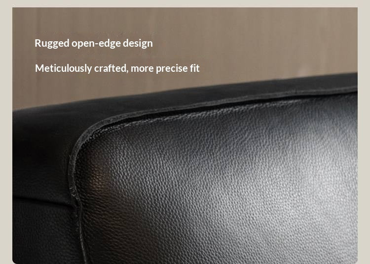 Full Grain Genuine Leather Sofa Contemporary Couch