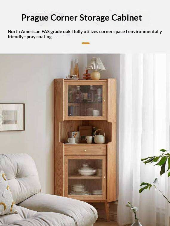 Oak Solid Wood Corner Sideboard