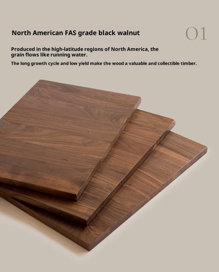 Black Walnut Solid Wood Italian Light Luxury Dressing Table