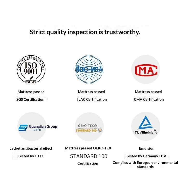 Eco-Friendly Coconut Palm and Bamboo Charcoal Latex Mattress — Zero-Glue, Antibacterial, Breathable, Thin Design