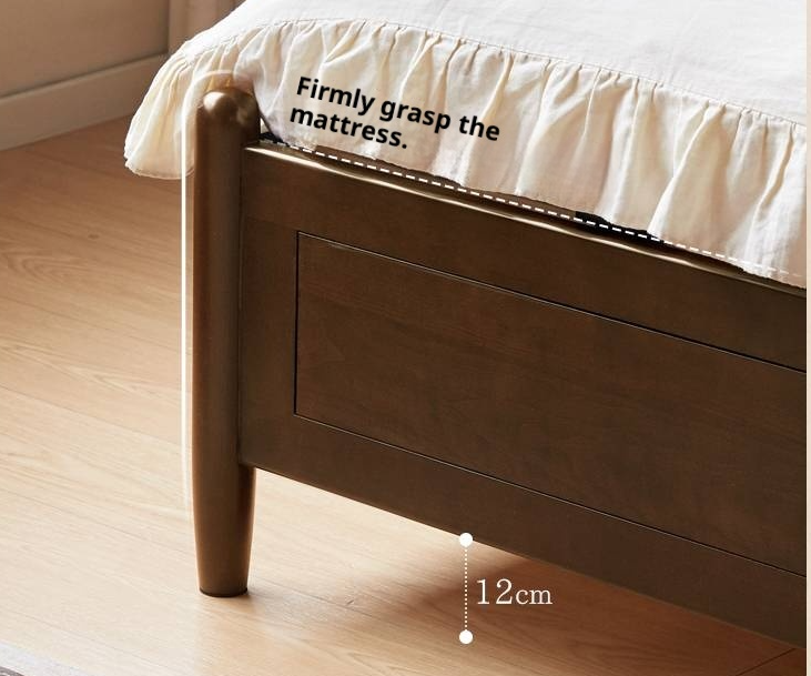 Poplar Solid Wood Box Bed, French Retro Style