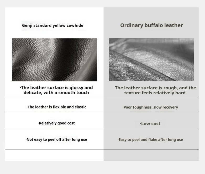 Genuine Leather Bed — Italian Light Luxury, Bauhaus Edge Design, Black Finish