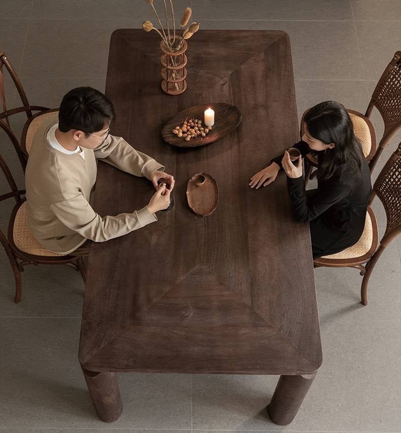 Mango Solid Wood Wabi Sabi Style Dining Table