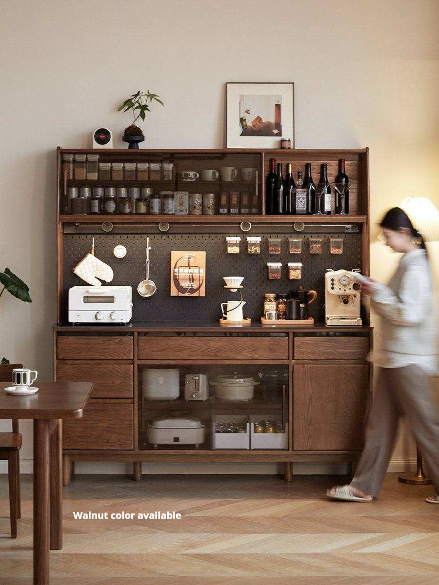 Oak, Ash Solid Wood Modern Rock Board Sideboard