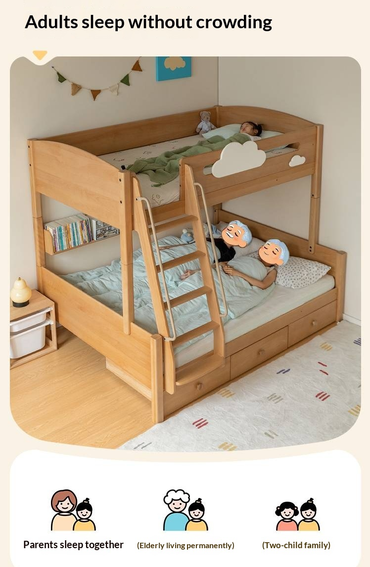 Beech Solid Wood Children's Bunk Bed
