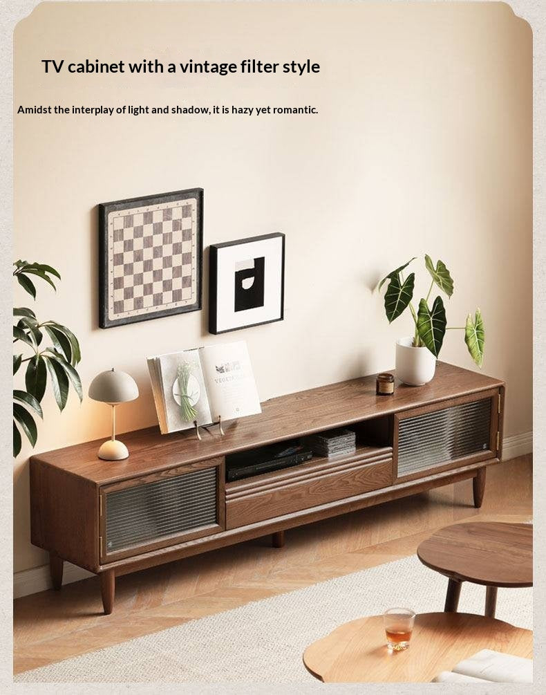 Ash Solid Wood Modern Minimalist TV Stand