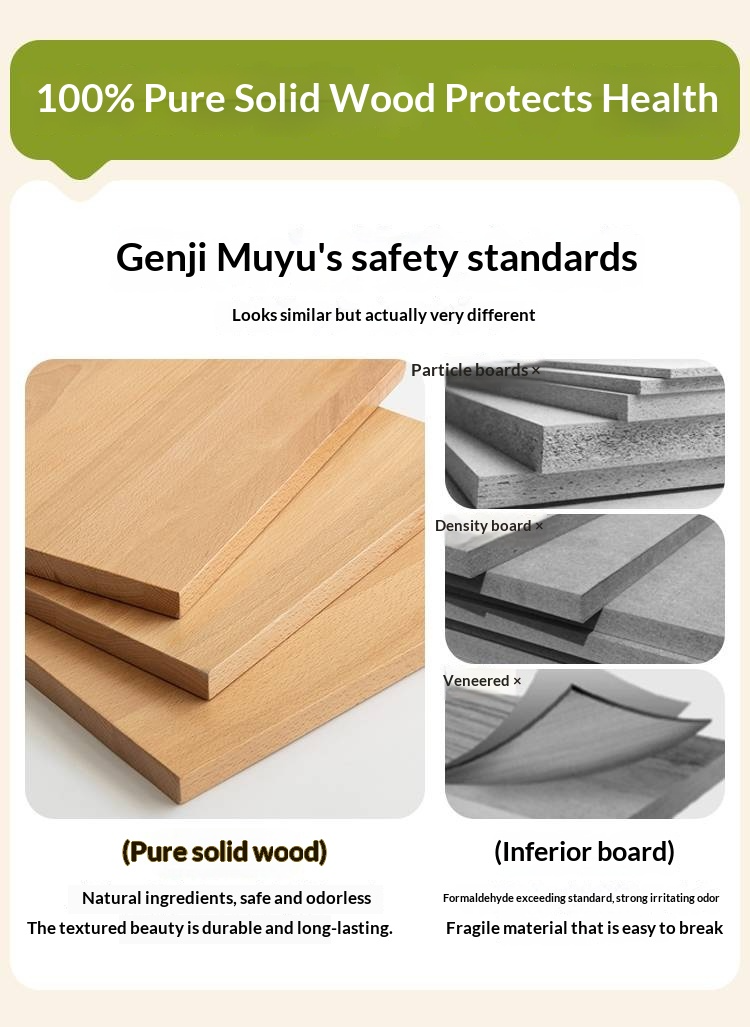 Rubberwood Solid Wood Children's Bunk Bed