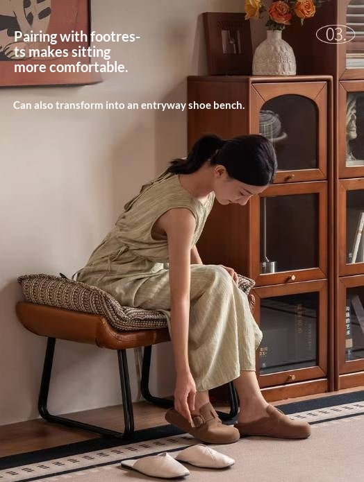 Egg Shell Lounge Chair with Rocking Base, Upholstered Cocoon Accent Chair Beech Legs