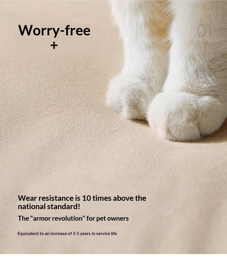 High-Back Modern Fabric Sofa with Scratch-Resistant Upholstery