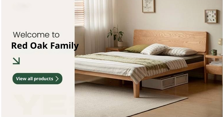 Oak Solid Wood Modern Minimalist Multifunctional with Light Box Bed