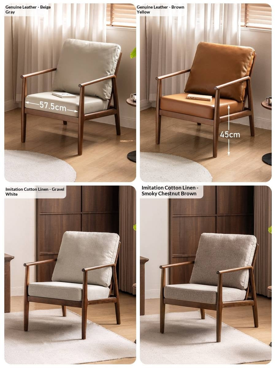 Sandalwood Solid Wood Modern Sofa Chair