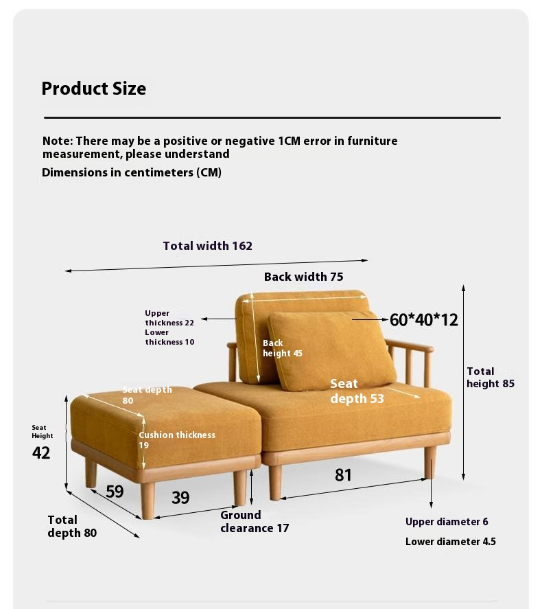 European Beech Wood Fabric Free Combination Sofa