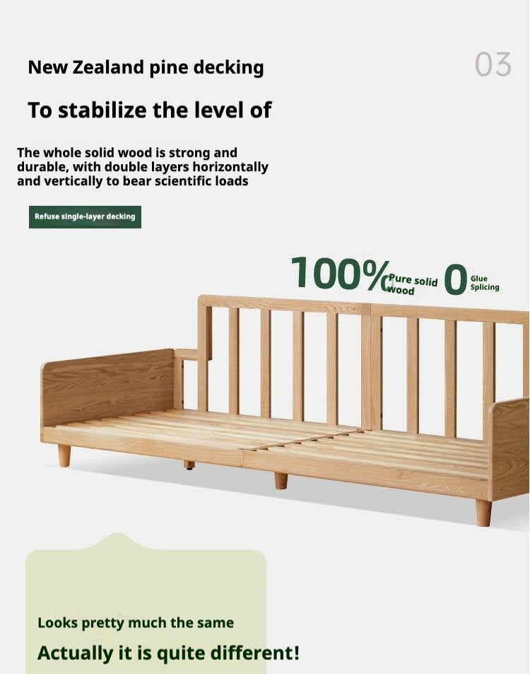 Oak Solid Wood high-back sofa