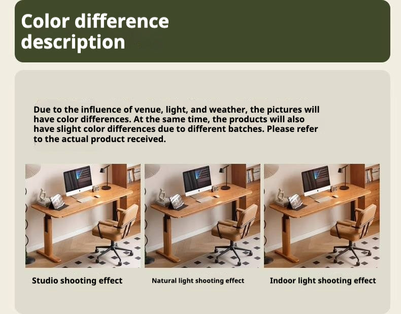 Cherry, Ash Solid Wood Electric Elevating Desk