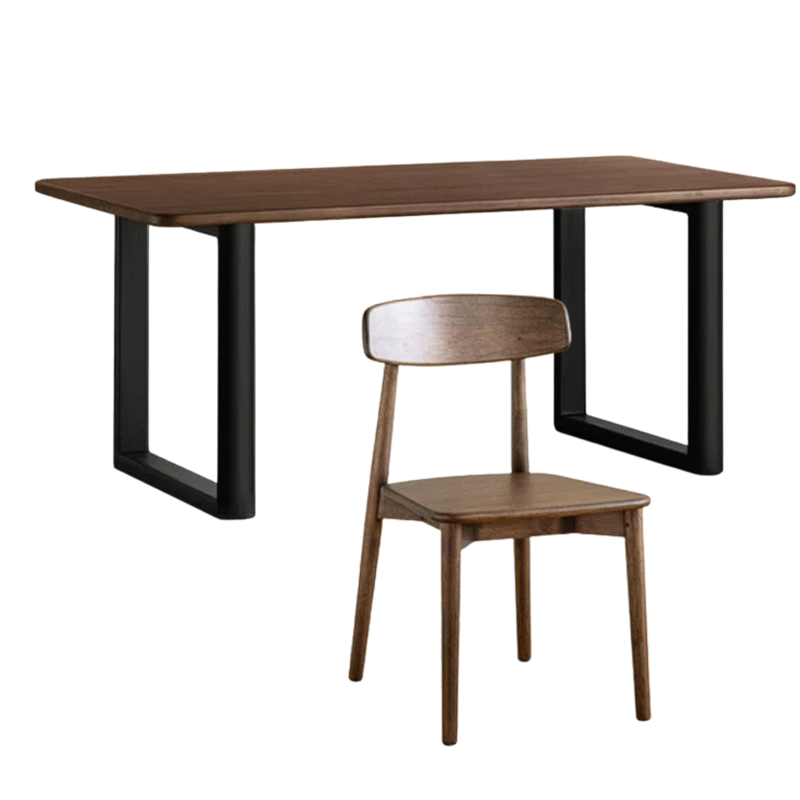 Black Walnut, Sandalwood Solid Wood Italian Light Luxury Dining Table