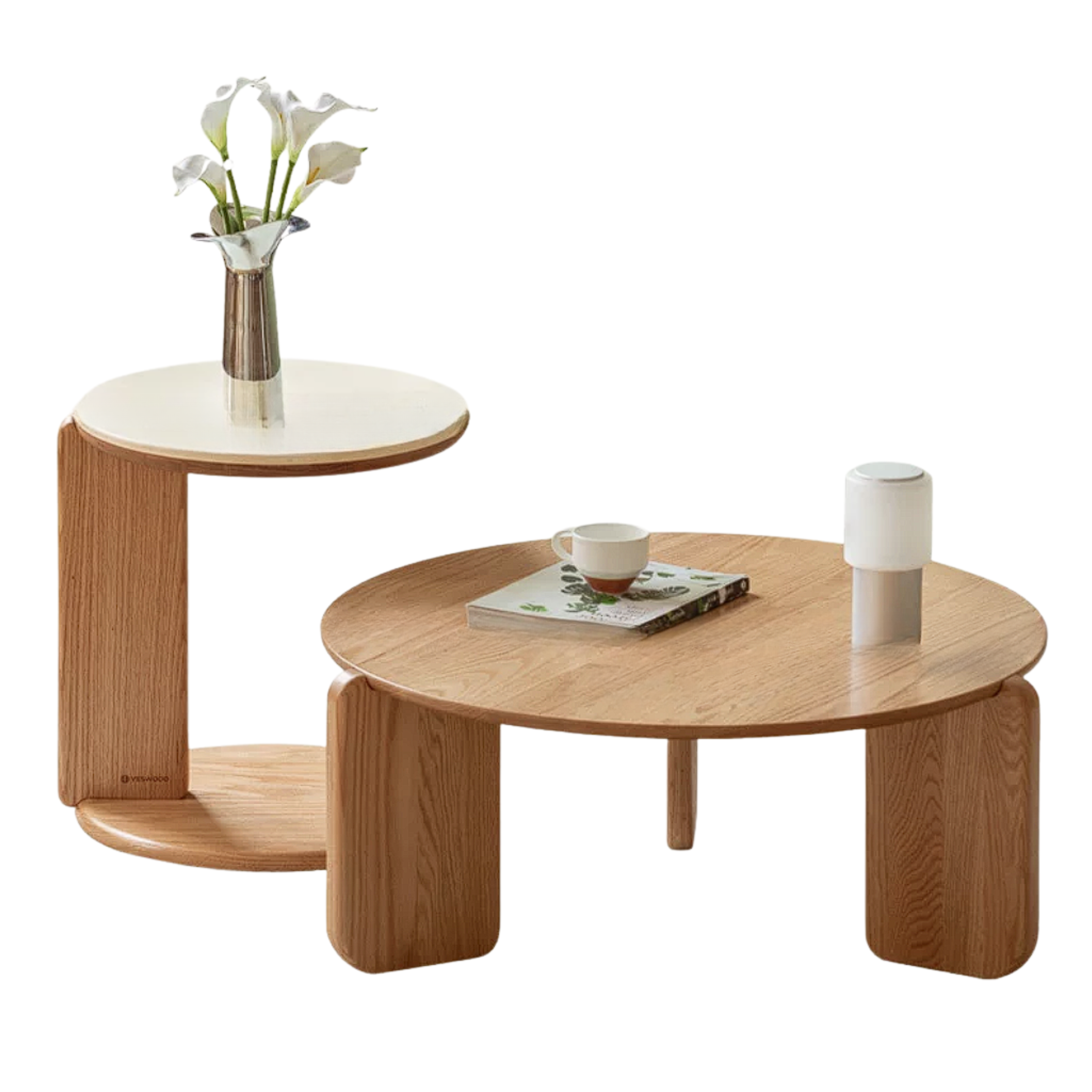 Oak, Ash, White Ash, Tulipwood Solid Wood Slate Coffee Table