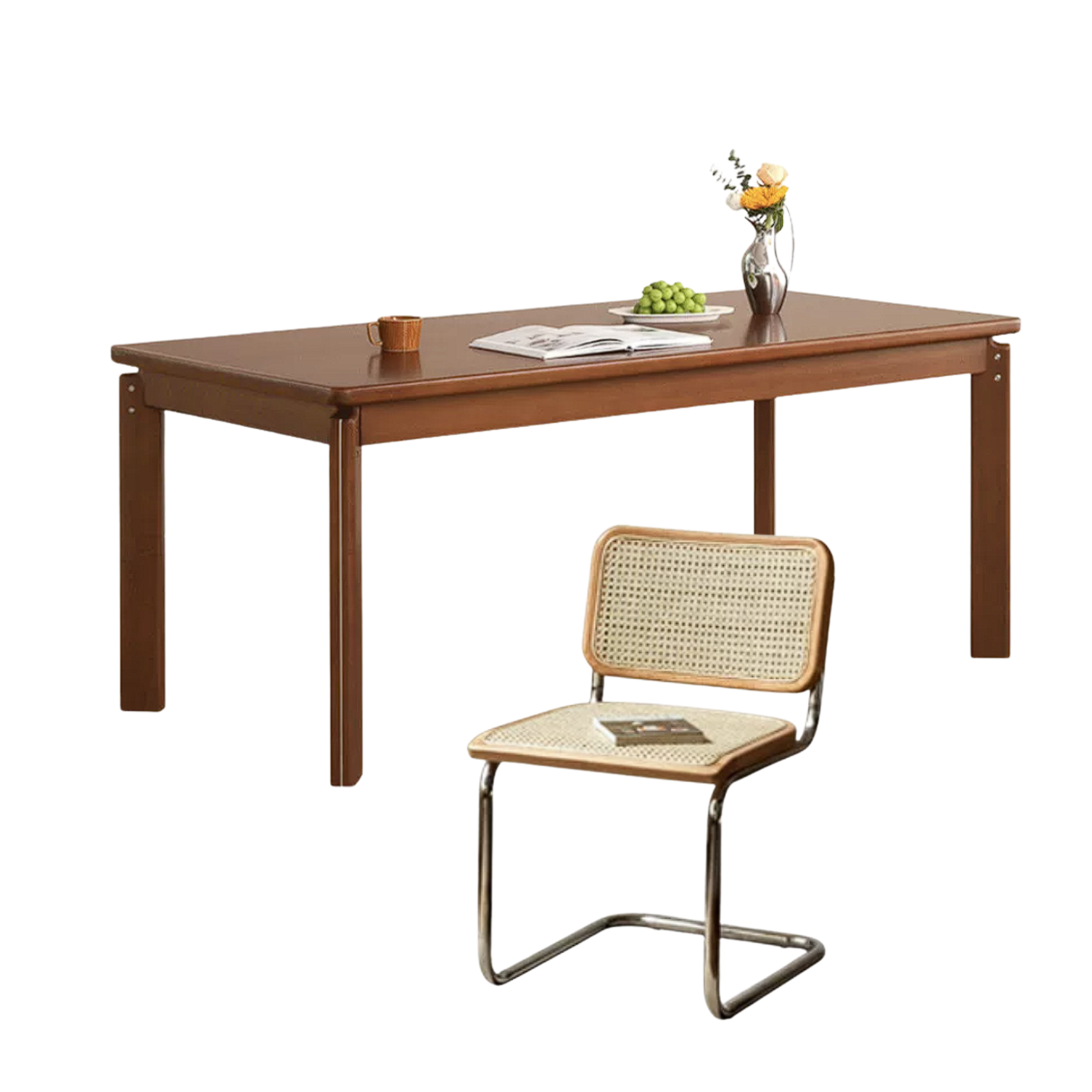 Poplar Solid Wood Medieval Retro Dining Table