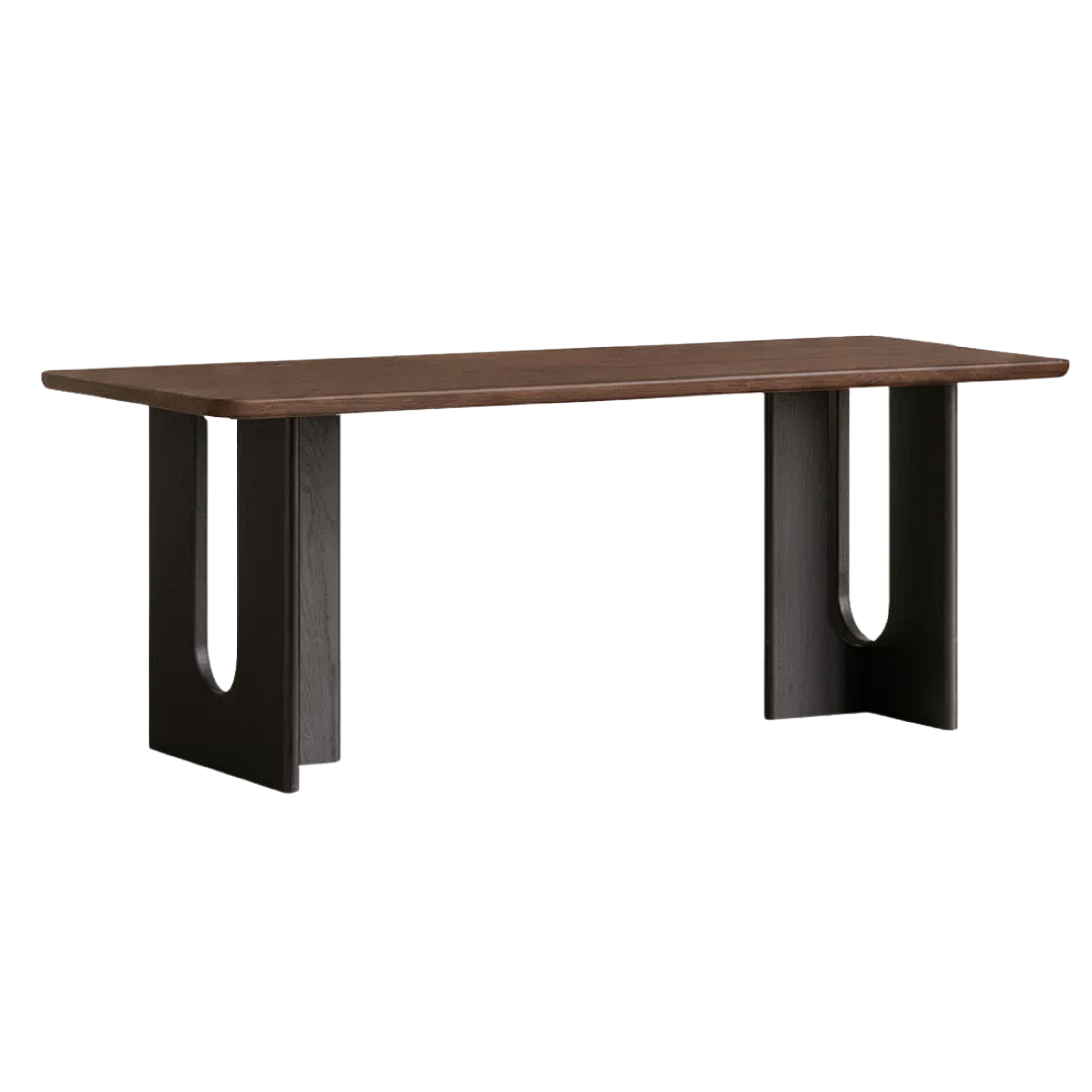 Black Walnut, Golden Pearwood Solid Wood Light Luxury Dining Table