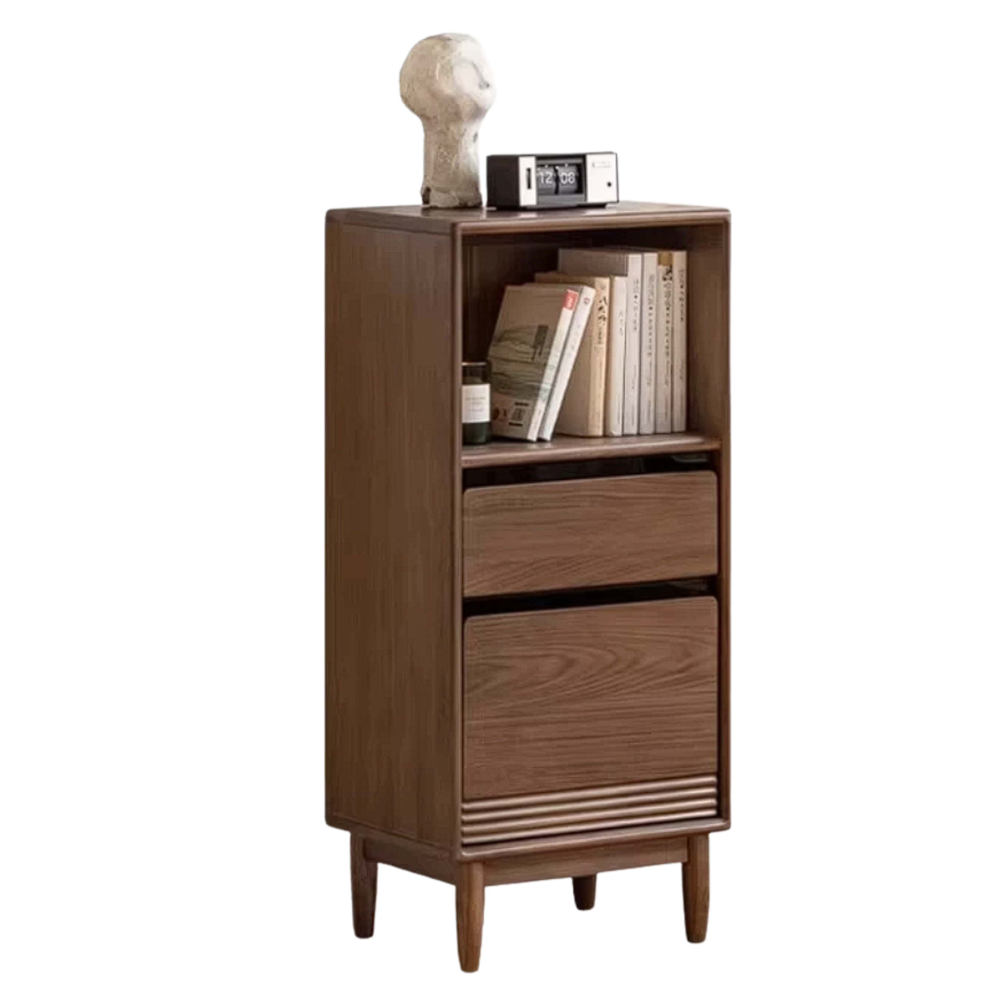 Black Walnut, Golden Rosewood, Oak, Ash, Cherry Solid Wood Side Cabinet with Minimalist TV Stand Storage Design