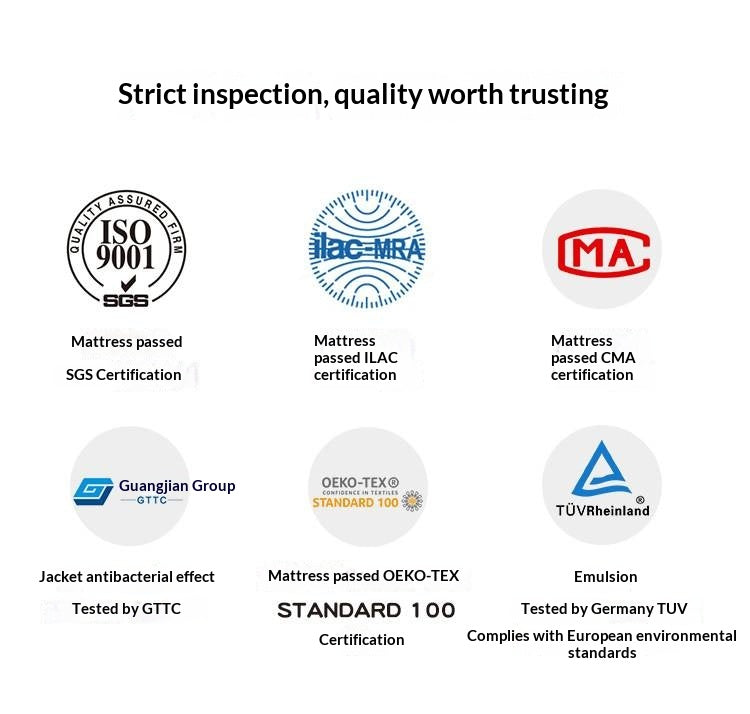 Children's Eco-Friendly Glue-Free Mattress — Panda Jute Spring, Coconut Fiber, Double Latex