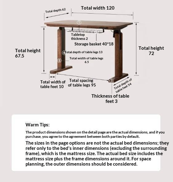 Black Walnut, Oak, Sandalwood, Ash Solid Wood Electric Elevating Desk