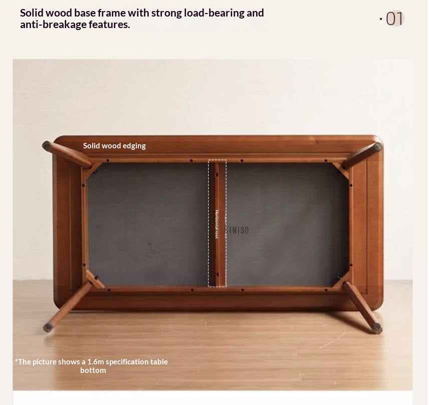 Tulipwood Solid Wood Retro Style Dining Table