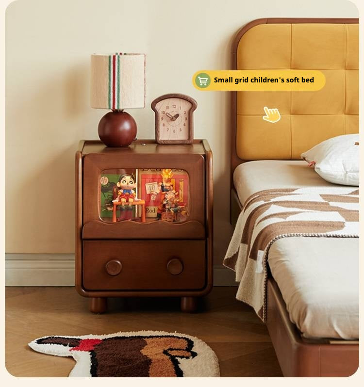 Beech, Poplar Solid Wood Children's Nightstand.