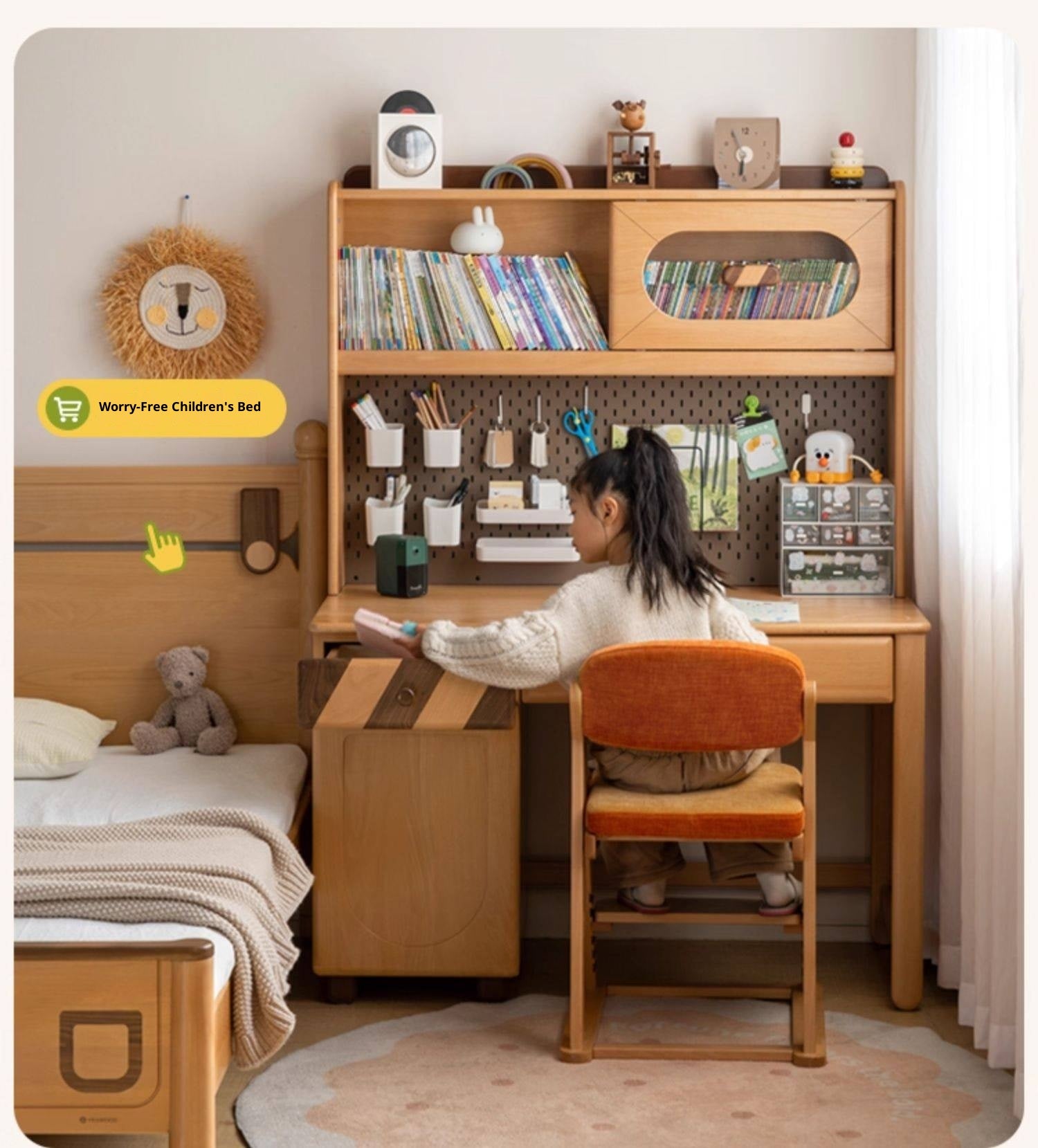 Beech Solid Wood Children s Learning Desk