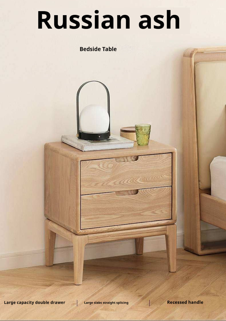 Ash Solid Wood Modern Nordic Style Nightstand