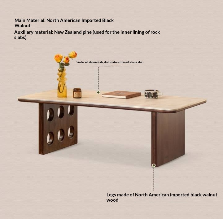 Black Walnut Solid Wood Ancient Style Coffee Table