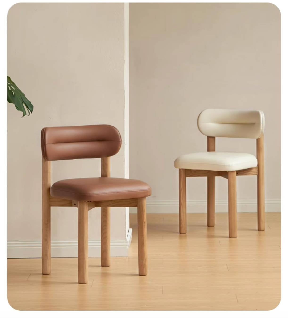 Ash, Red Oak Solid Wood Modern Makeup Stool