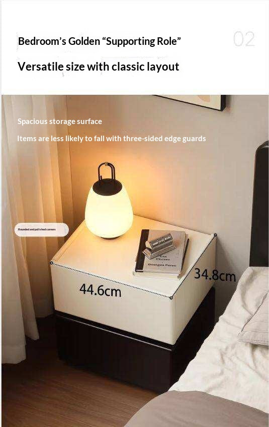 Solid RubberWood Modern Nightstand